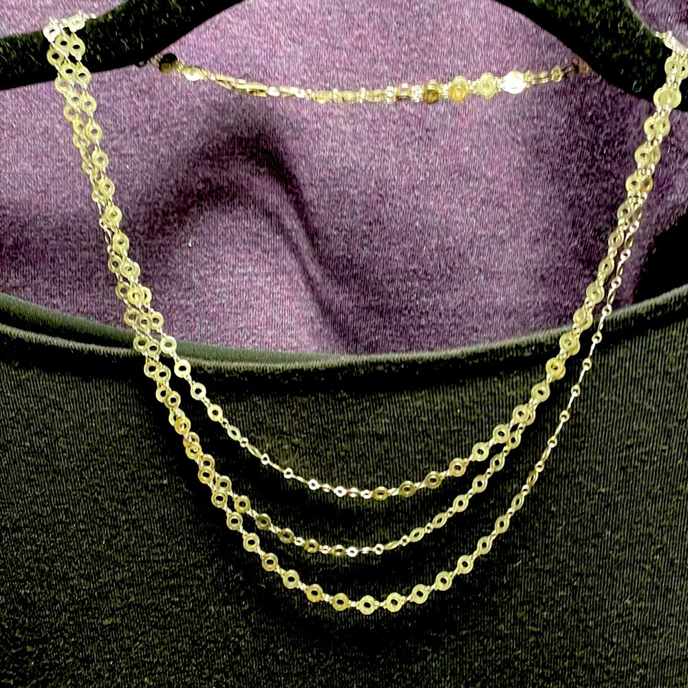 925 Sterling Silver 3 strand Necklace